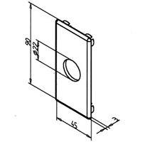 End Cap For Linear System LB 45x90 Profiles